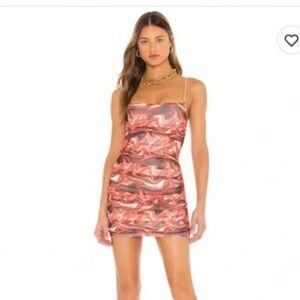 Super down Red Swirl Dress